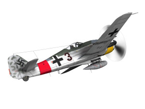 focke wulf - fw190 a7 - black 3 3D Model