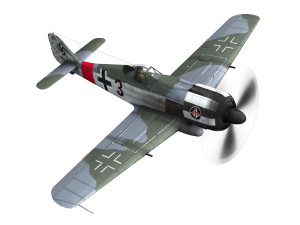 focke wulf - fw190 a7 - black 3 3D Model