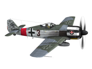 focke wulf - fw190 a7 - black 3 3D Model