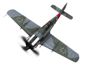 focke wulf - fw190 a7 - black 3 3D Model