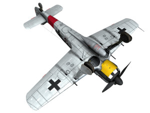 focke wulf - fw190 a7 - black 3 3D Model