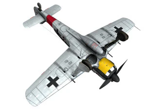 focke wulf - fw190 a7 - black 3 3D Model