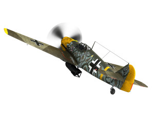 messerschmitt - bf-109 e - black 5 3D Model