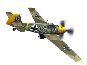 Messerschmitt - bf-109 e - schwarz 5 3D Modell