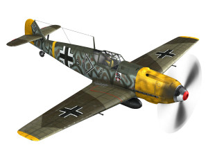 messerschmitt - bf-109 e - black 5 3D Model