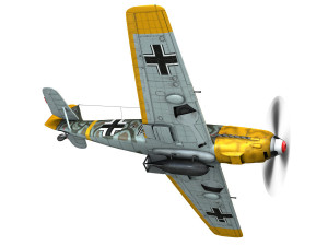 messerschmitt - bf-109 e - black 5 3D Model