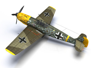 messerschmitt - bf-109 e - black 5 3D Model