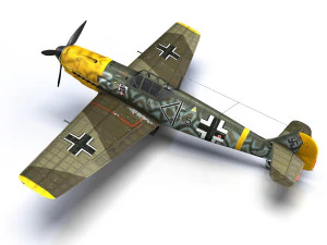 Messerschmitt - bf-109 e - schwarz 5 3D Modell