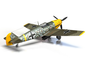 messerschmitt - bf-109 e - black 5 3D Model