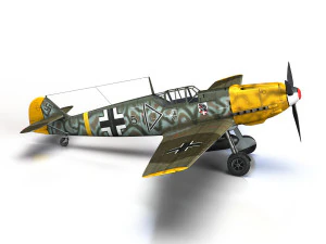 Messerschmitt - bf-109 e - schwarz 5 3D Modell