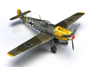 messerschmitt - bf-109 e - black 5 3D Model