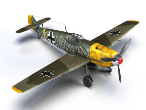 Messerschmitt - bf-109 e - schwarz 5 3D Modell