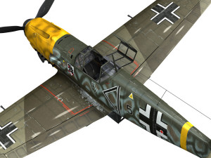 messerschmitt - bf-109 e - black 5 3D Model
