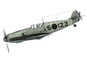 messerschmitt - bf-109 e - 6-123 3D Model