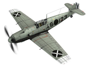 messerschmitt - bf-109 e - 6-123 3D 模型