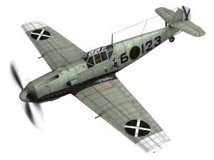 messerschmitt - bf-109 e - 6-123 3D Model