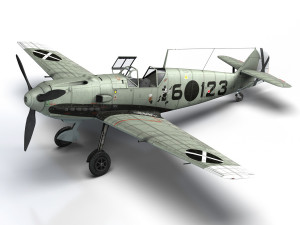 messerschmitt - bf-109 e - 6-123 3D 模型