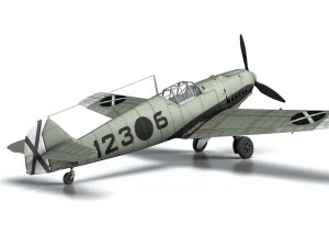 messerschmitt - bf-109 e - 6-123 3D Model