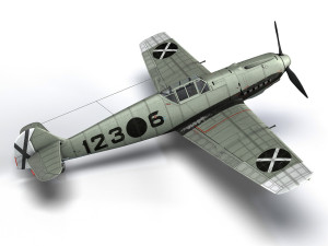 messerschmitt - bf-109 e - 6-123 3D 模型