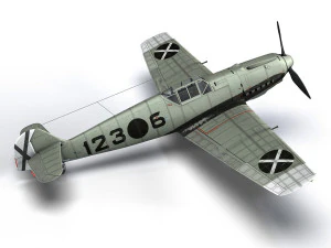 messerschmitt - bf-109 e - 6-123 3D Model