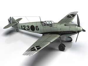 messerschmitt - bf-109 e - 6-123 3D 模型