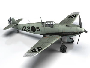 messerschmitt - bf-109 e - 6-123 3D Model