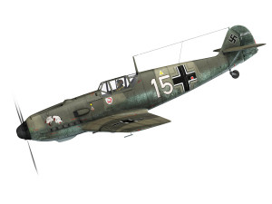 messerschmitt - bf-109 e - white 15 3D 模型