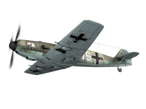 messerschmitt - bf-109 e - white 15 3D 模型