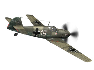 messerschmitt - bf-109 e - white 15 3D 模型