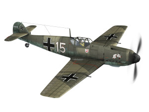 messerschmitt - bf-109 e - white 15 3D 模型