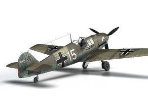 messerschmitt - bf-109 e - white 15 3D 模型
