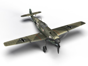 messerschmitt - bf-109 e - white 15 3D 模型