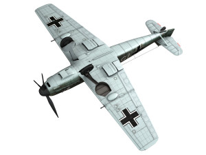 messerschmitt - bf-109 e - white 15 3D 模型