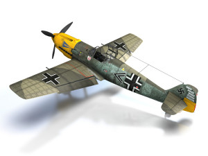 messerschmitt - bf-109 e - jg2 Model 3D