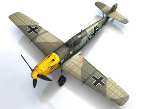 messerschmitt - bf-109 e - jg2 3D Model