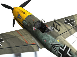 messerschmitt - bf-109 e - jg2 Model 3D