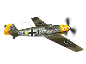 messerschmitt - bf-109 e - black 10 3D Model