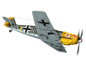 messerschmitt - bf-109 e - black 10 3D Model