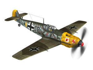 messerschmitt - bf-109 e - black 10 3D Model