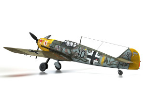 messerschmitt - bf-109 e - black 10 3D Model