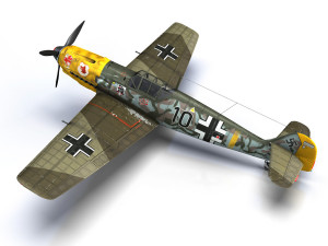 messerschmitt - bf-109 e - black 10 3D Model