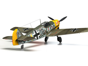 messerschmitt - bf-109 e - black 10 3D Model