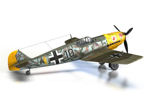 messerschmitt - bf-109 e - black 10 3D Model