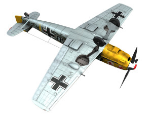 messerschmitt - bf-109 e - black 10 3D Model