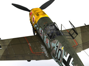 messerschmitt - bf-109 e - black 10 3D Model