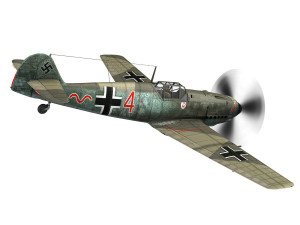 messerschmitt - bf-109 e - red 4 3D Model