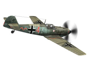 messerschmitt - bf-109 e - red 4 3D Model