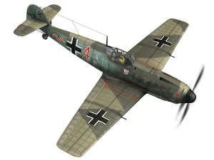 messerschmitt - bf-109 e - red 4 3D Model