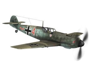 messerschmitt - bf-109 e - red 4 3D Model