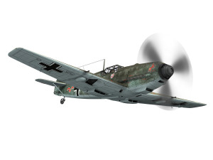 messerschmitt - bf-109 e - red 4 3D Model